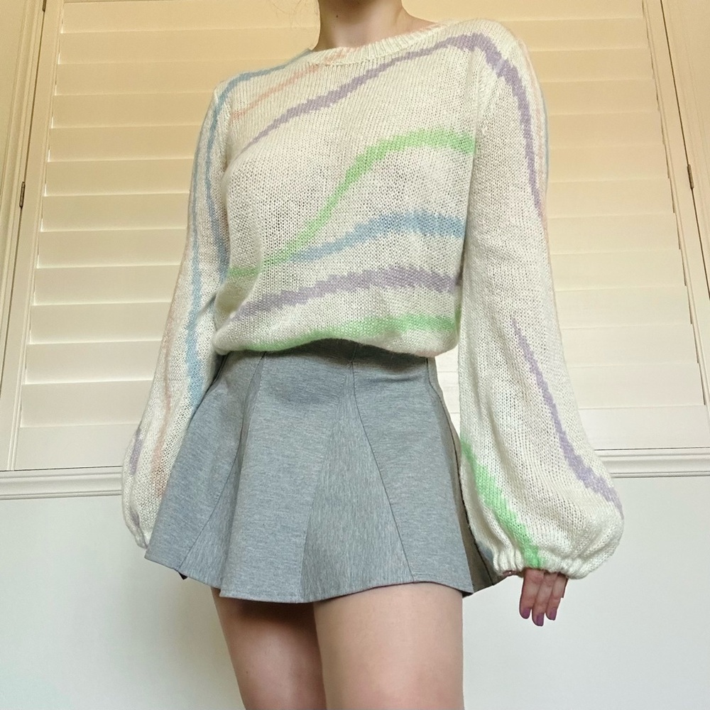NWT FATE pastel balloon sleeve sweater